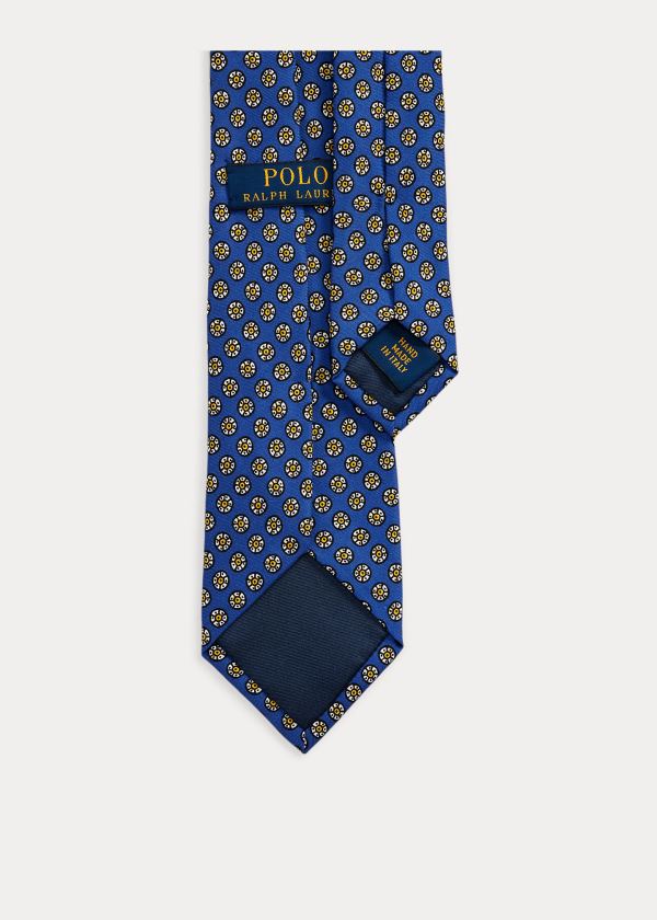 Corbatas Polo Ralph Lauren Hombre Azul Rey Azules - Print Silk Narrow - YDZCT8723